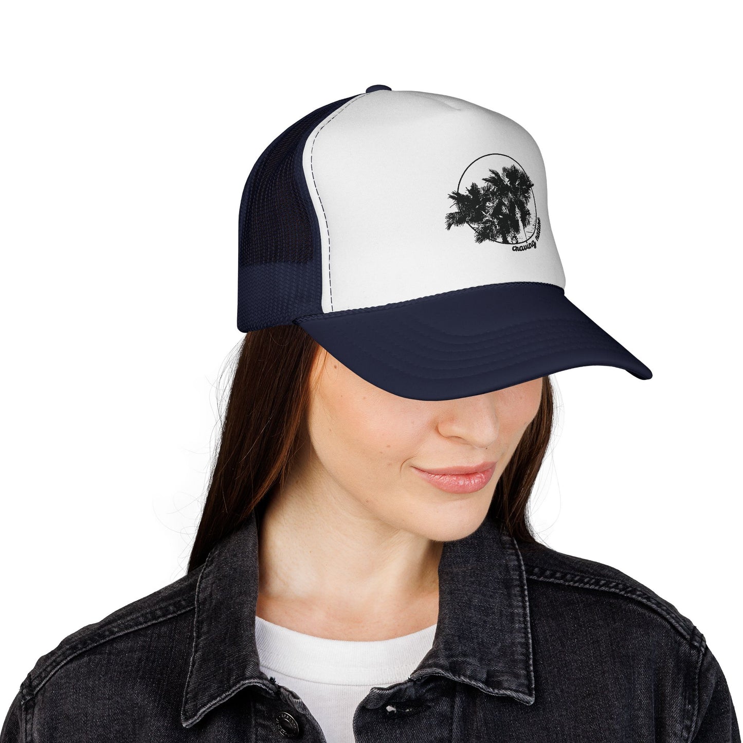 Palm Tree Trucker Caps | Black & White Print, Lightweight, 3 Colours