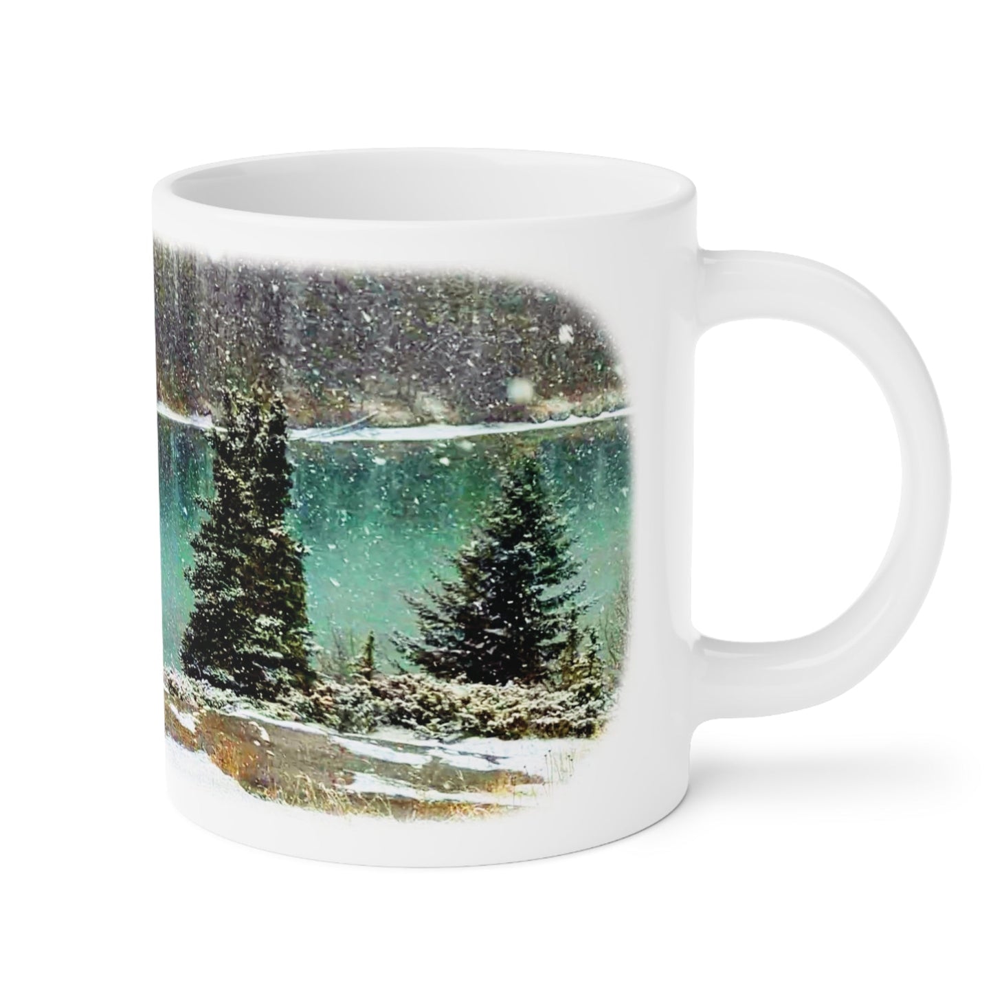 Holiday Mugs, Snow in the Rocky Mountains (Ceramic, 3 sizes: 11oz / 15oz / 20oz) | Design by Canadian Artist
