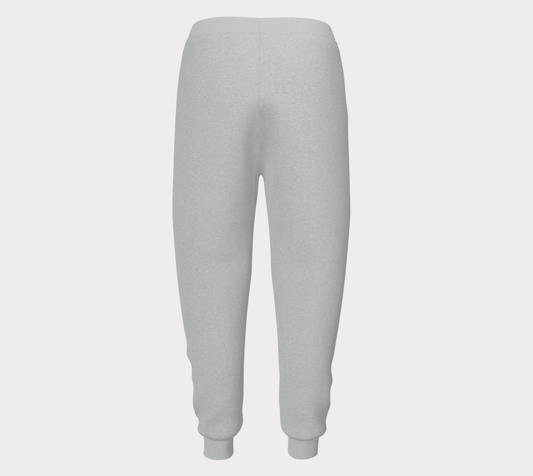 Unisex Joggers with Craving Nature White Floral Graphic Print (Left Leg) - craving nature