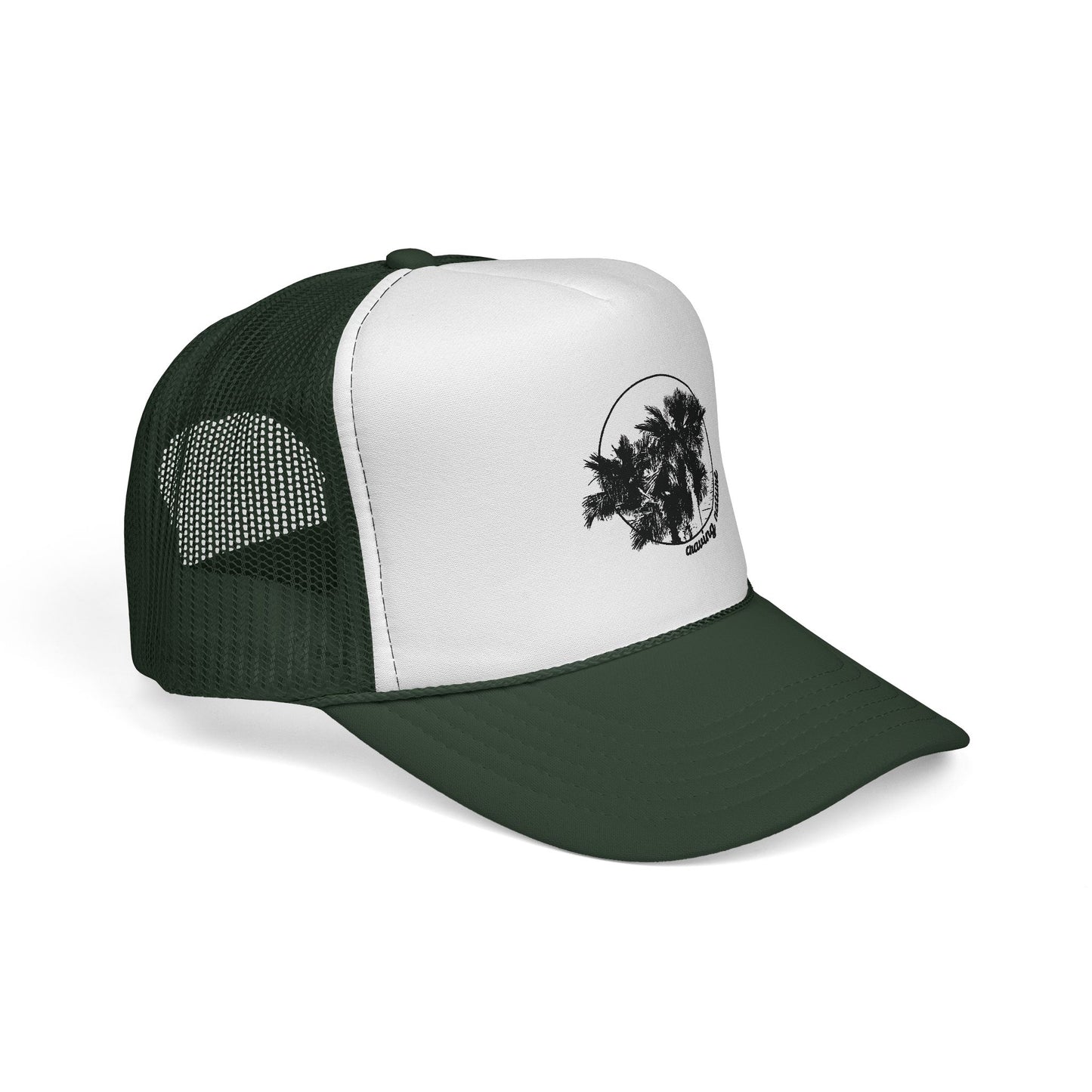 Palm Tree Trucker Caps | Black & White Print, Lightweight, 3 Colours