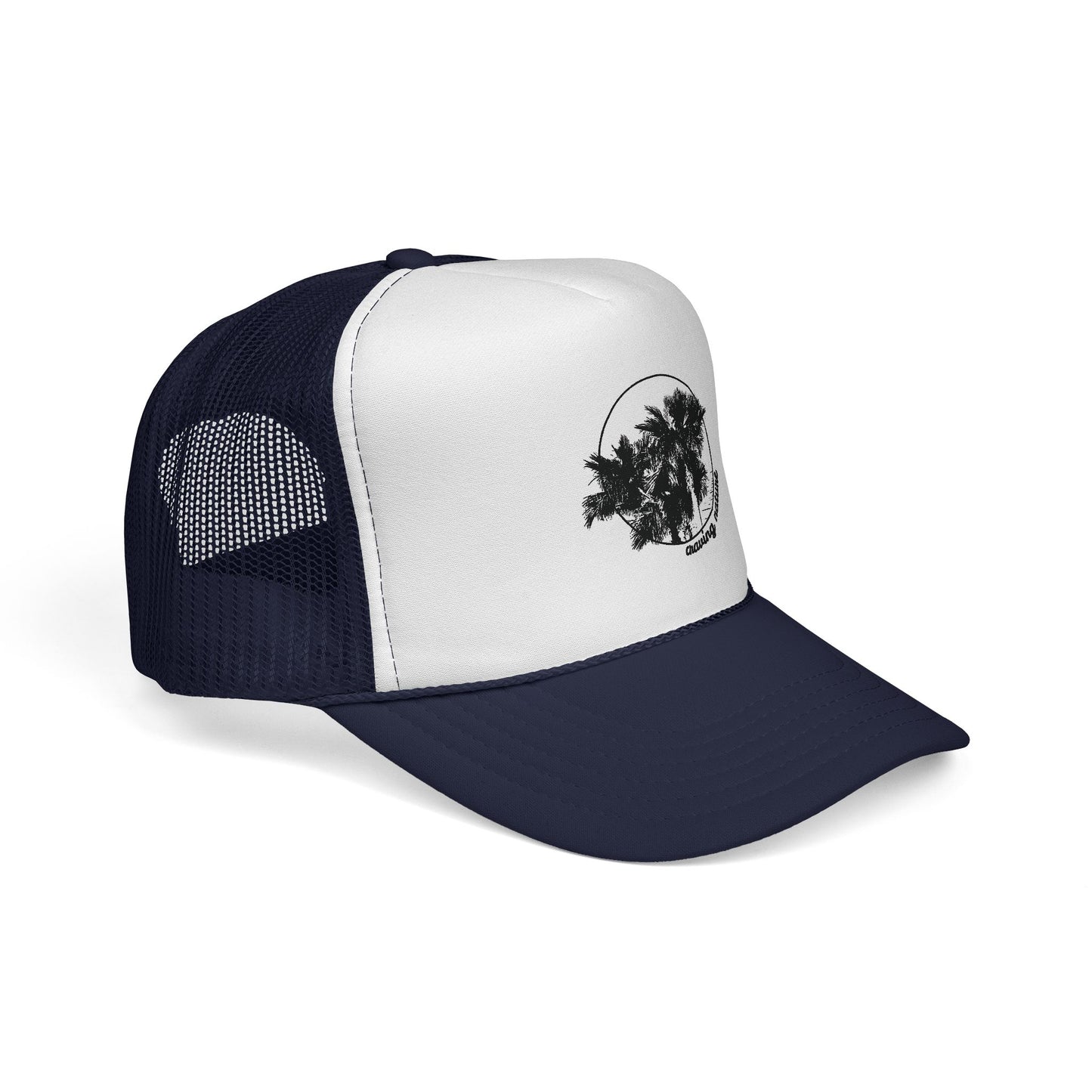 Palm Tree Trucker Caps | Black & White Print, Lightweight, 3 Colours