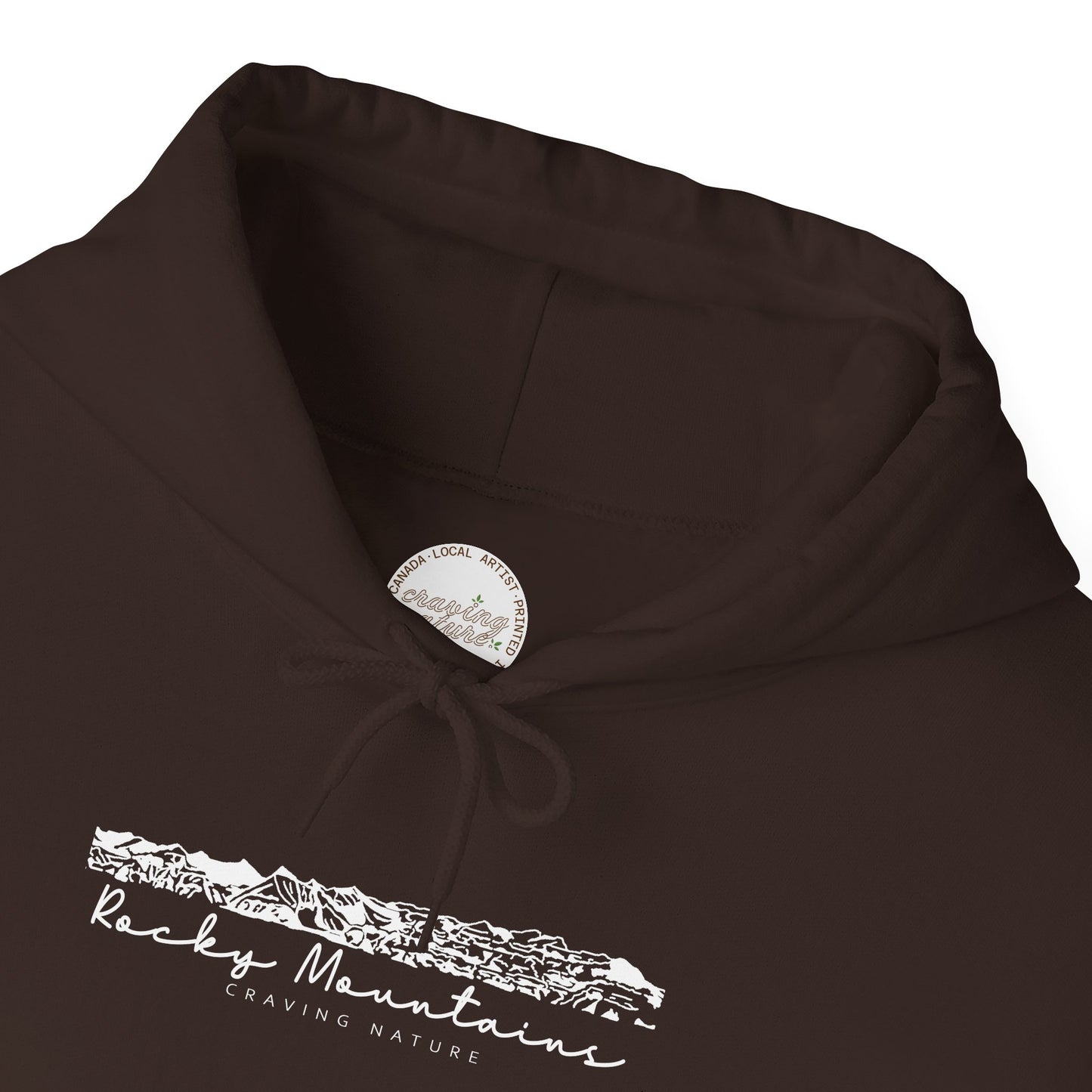 Rocky Mountains Hoodie, Unisex Heavy Blend | Cozy Canadian Design