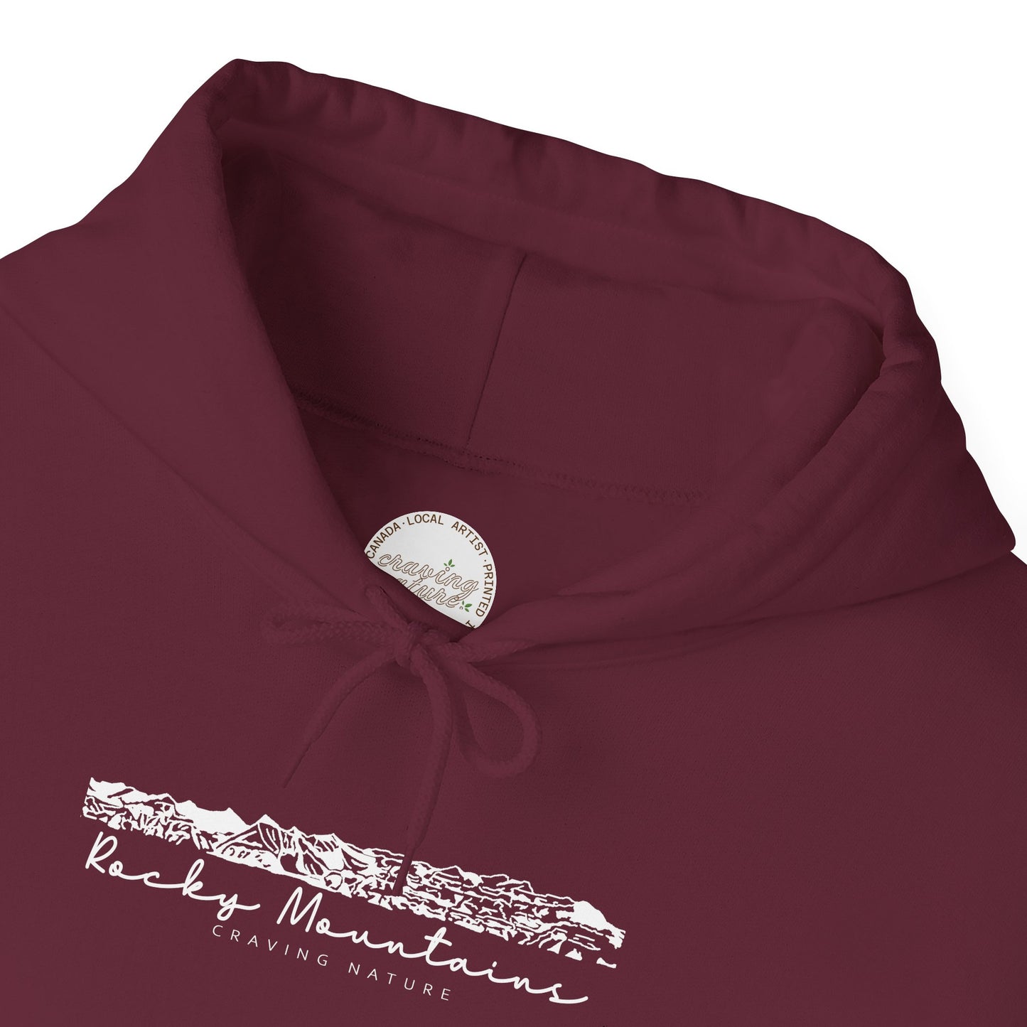 Rocky Mountains Hoodie, Unisex Heavy Blend | Cozy Canadian Design