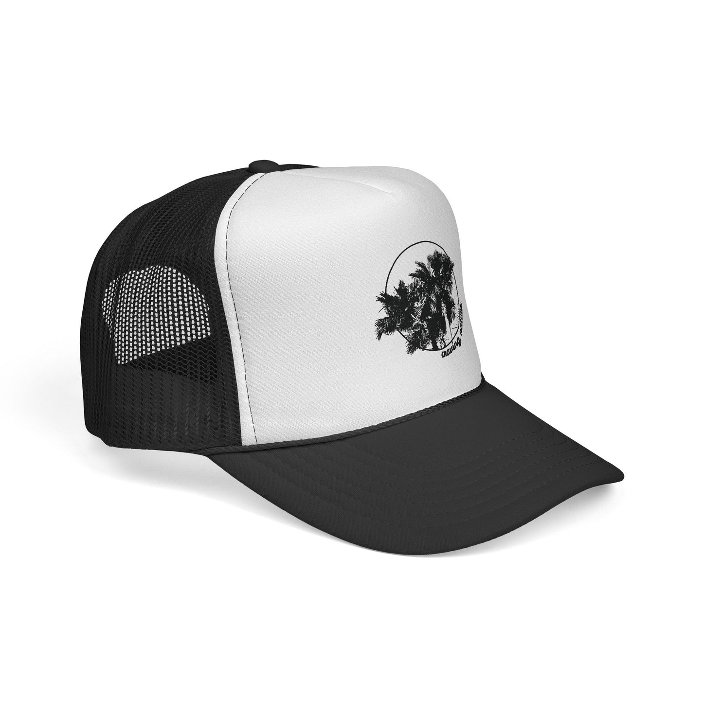 Palm Tree Trucker Caps | Black & White Print, Lightweight, 3 Colours