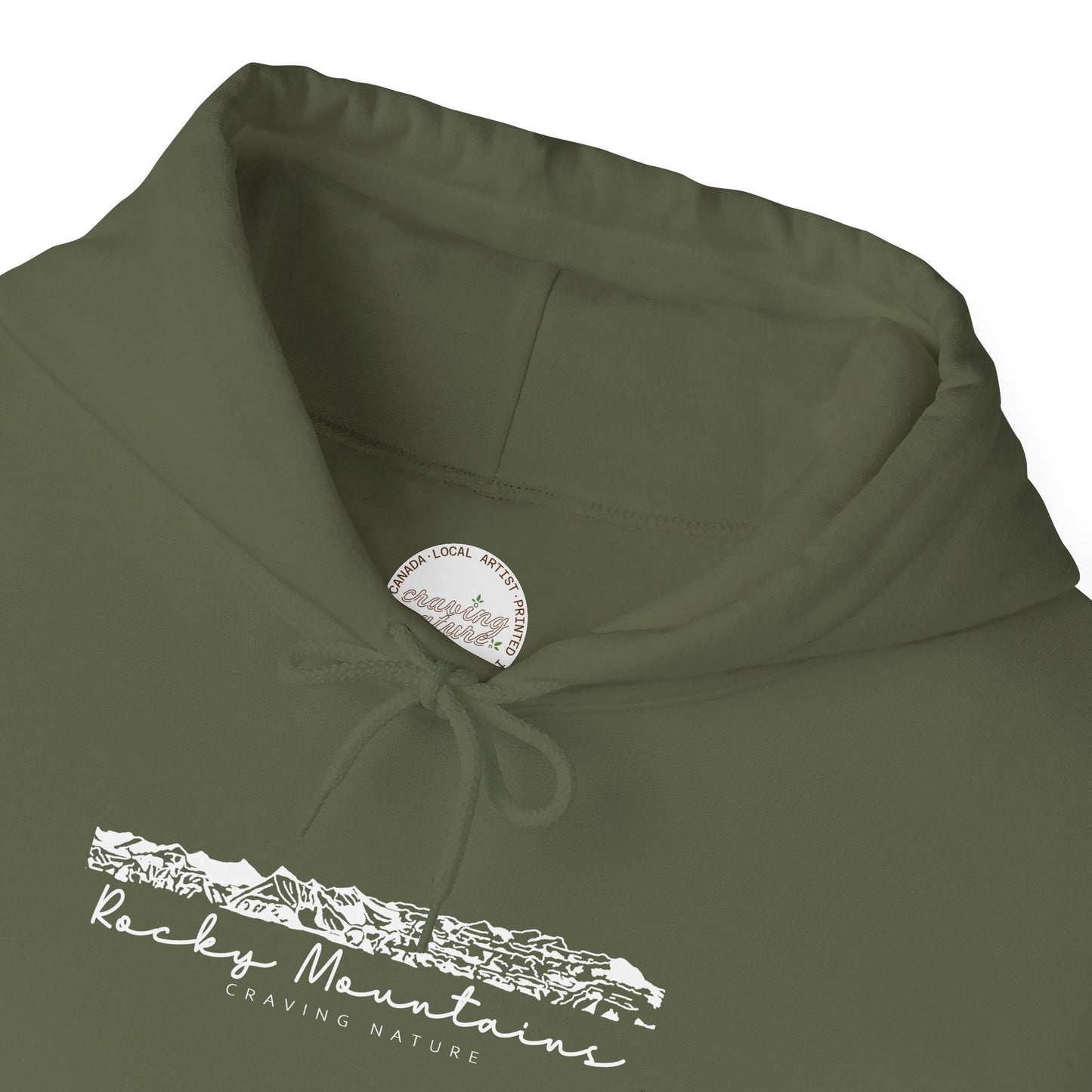 Rocky Mountains Hoodie, Unisex Heavy Blend | Cozy Canadian Design