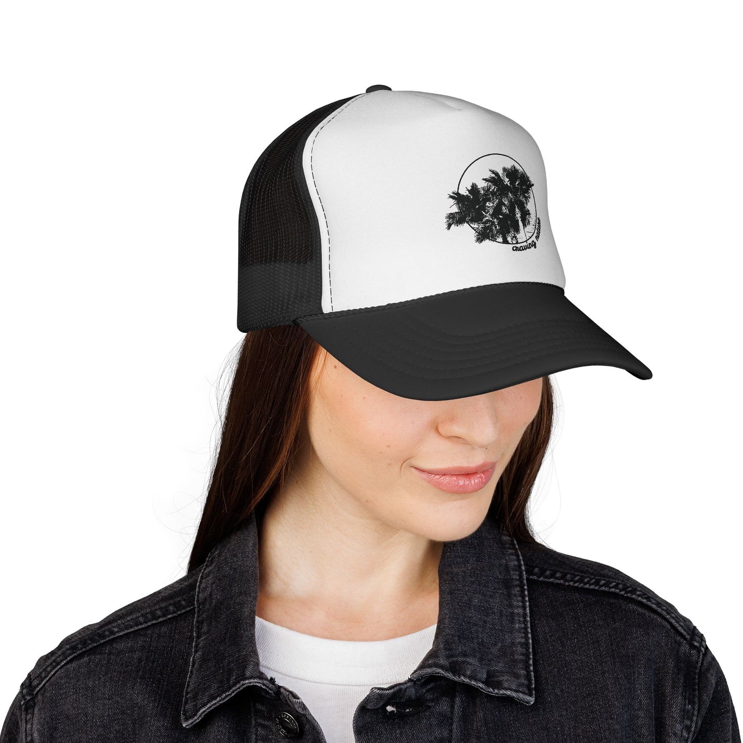 Palm Tree Trucker Caps | Black & White Print, Lightweight, 3 Colours
