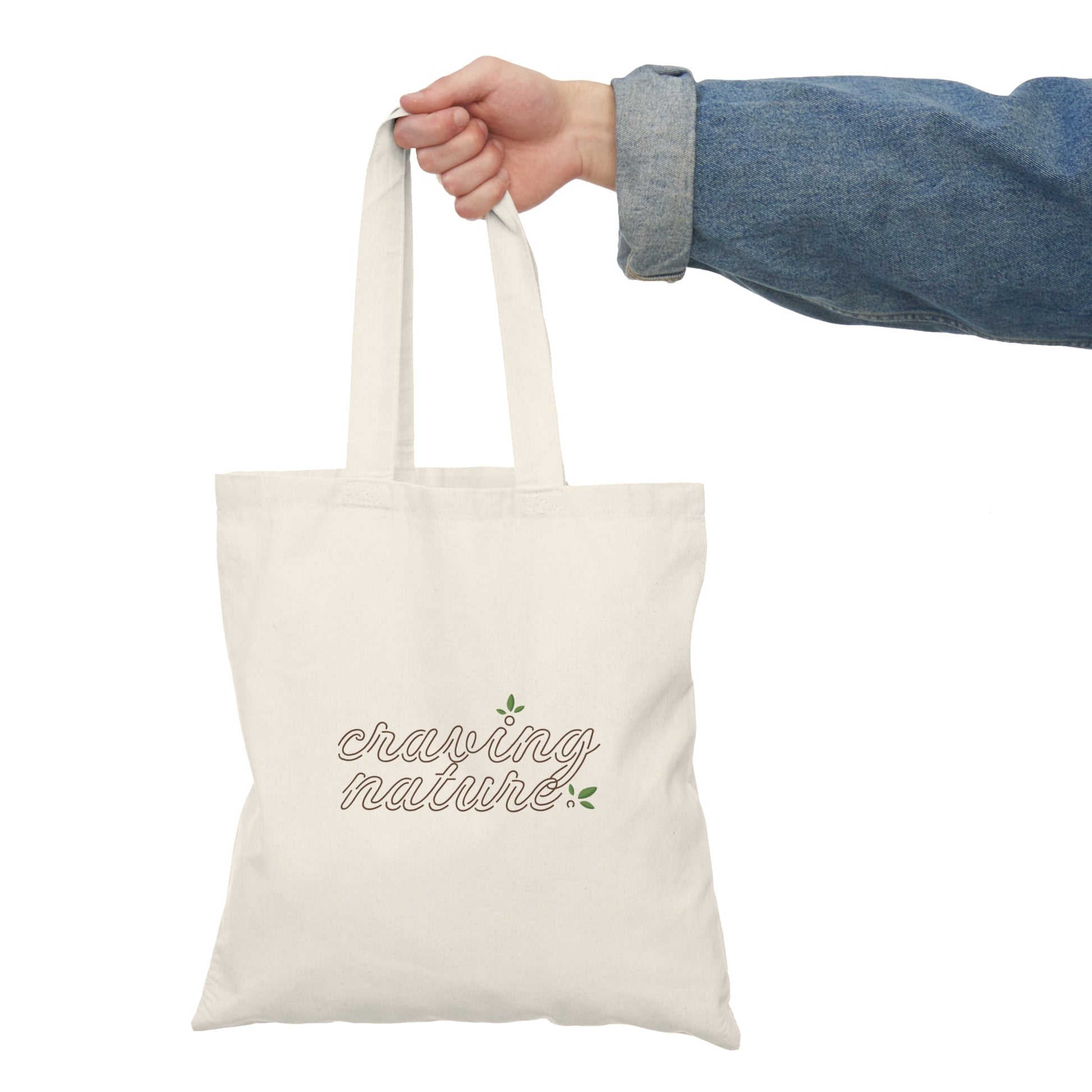 'Craving Nature' Natural Cotton Reusable Tote Bag | Sustainable Canadian Design - craving nature