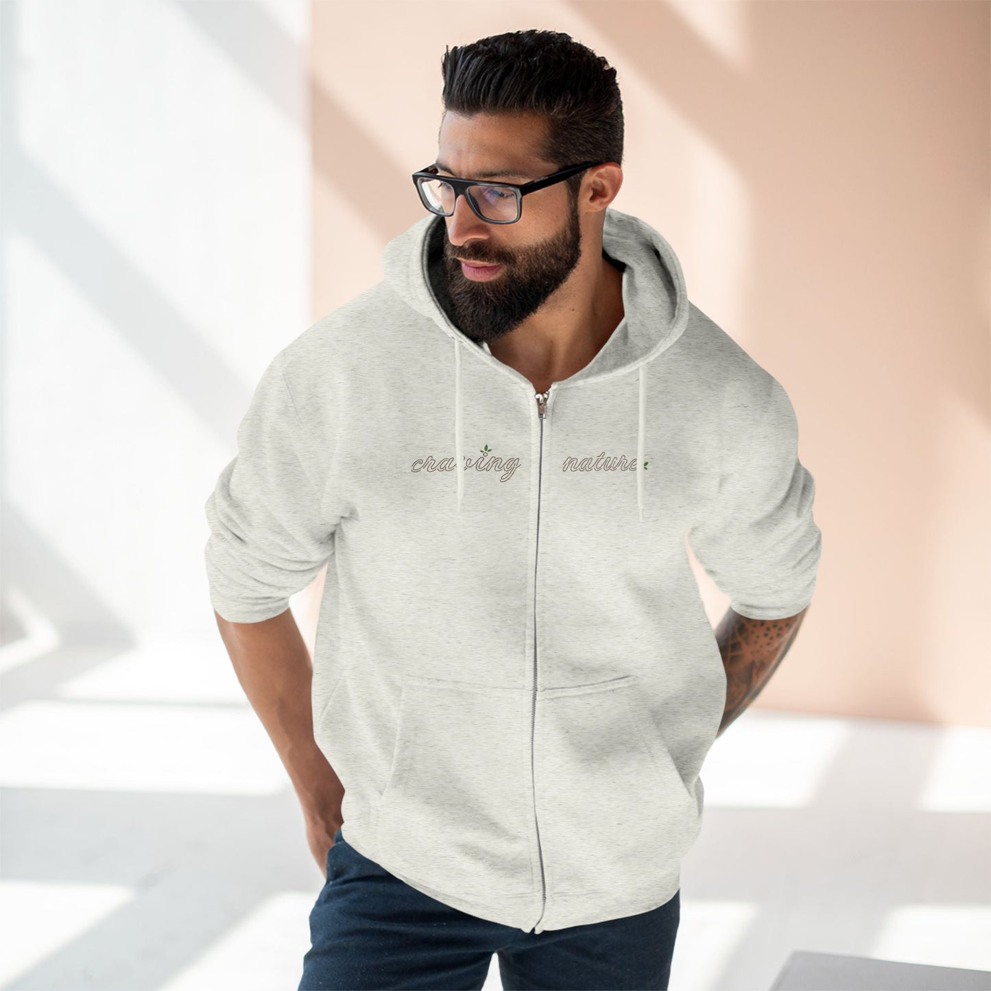 Limited Edition ‘Day & Night’ Unisex Zip Hoodie | 'Craving Nature' Design by Canadian Artist - craving nature