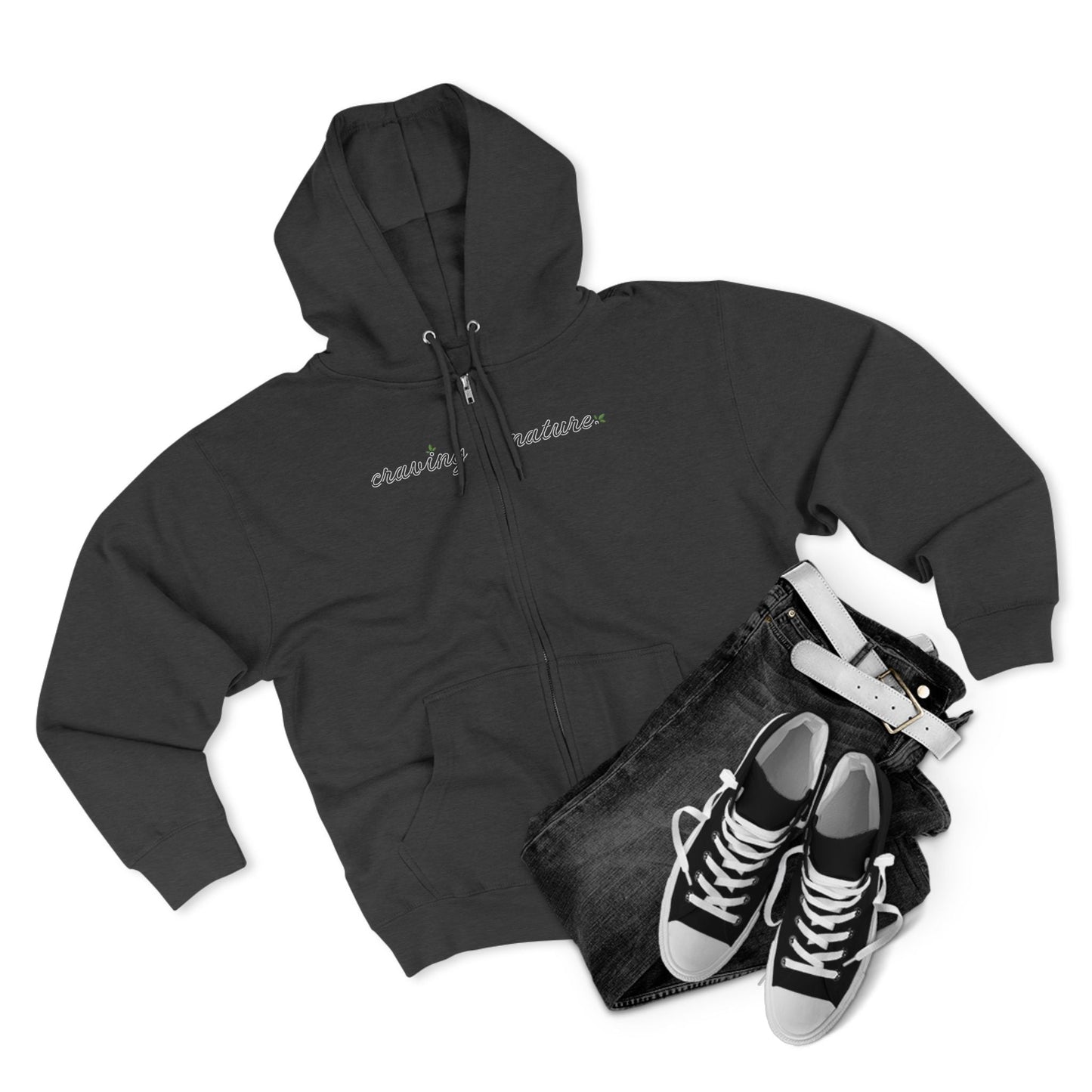 Limited Edition ‘Day & Night’ Unisex Zip Hoodie | 'Craving Nature' Design by Canadian Artist - craving nature