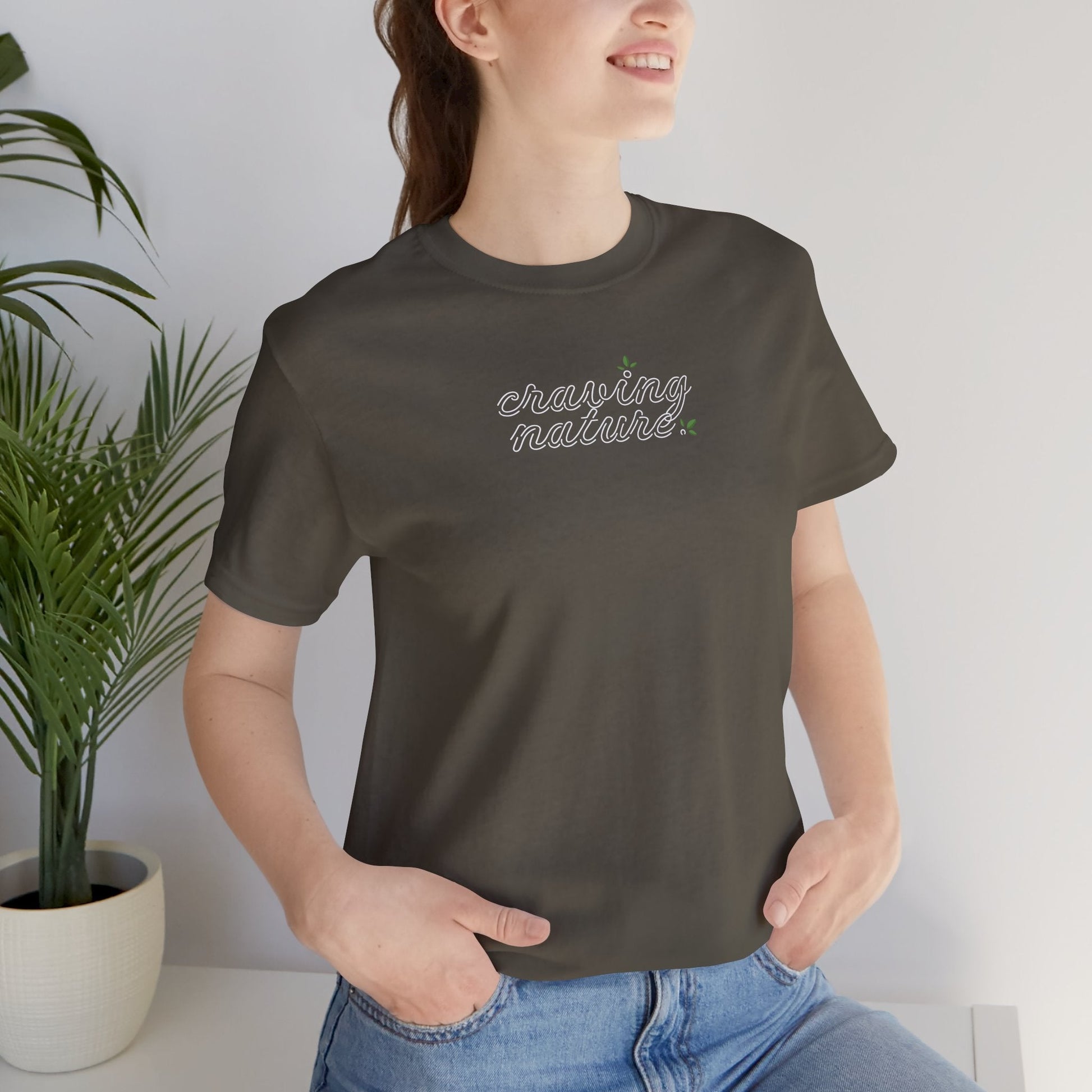 Nature - Inspired Jersey Short Sleeve Tee | ‘Craving Nature’ Design by Canadian Artist - craving nature