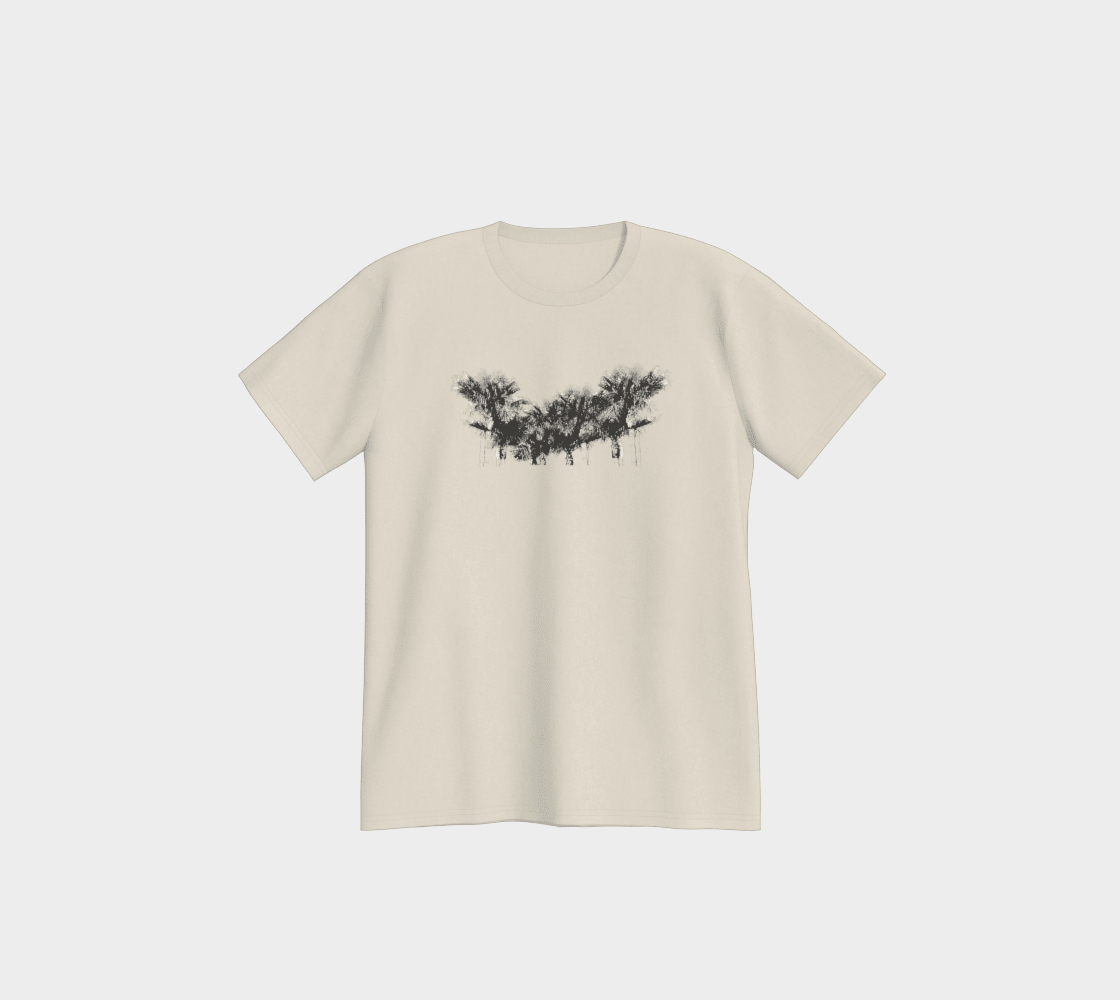 Premium Palms Tee (Black & White Print) - craving nature