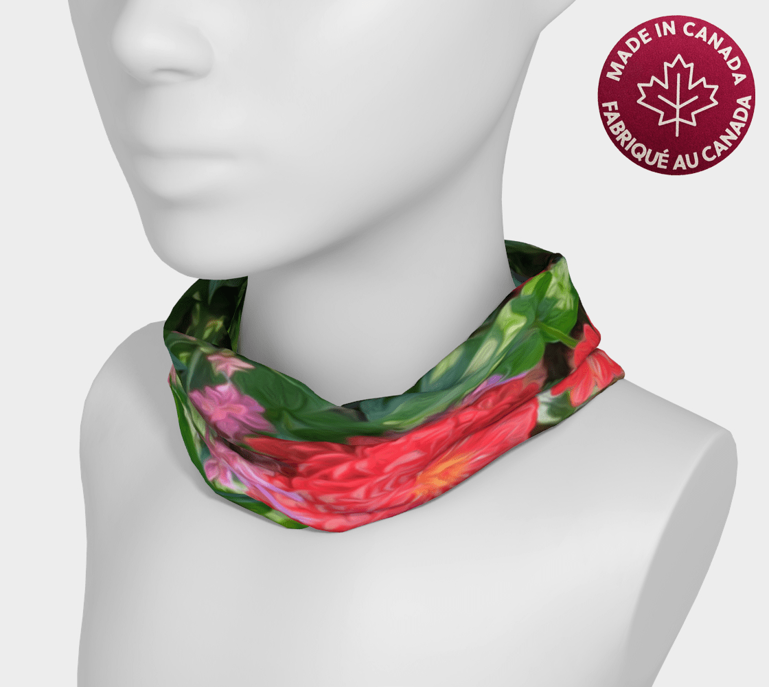 Summer Flowers Headband by craving nature - view of loose style as scarf around neck