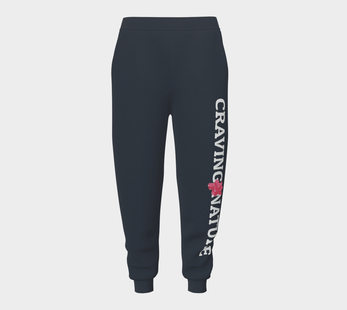Unisex Joggers with Craving Nature Floral Graphic Print (Left Leg) - craving nature