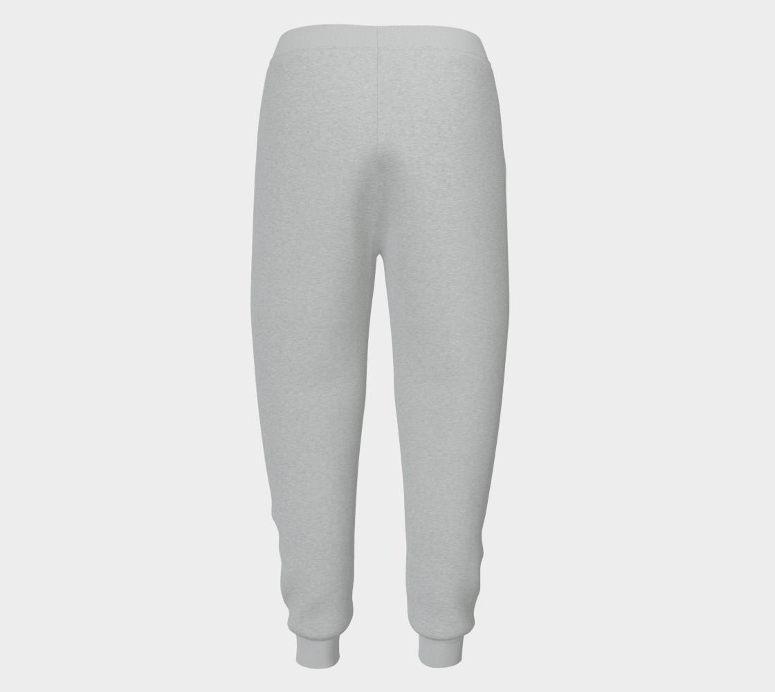 Unisex Joggers with Craving Nature White Floral Graphic Print (Left Leg) - craving nature