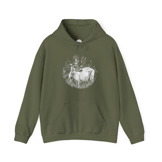Young Buck Nature Hoodie – Limited Edition Unisex Heavy Blend Sweatshirt | Cozy Outdoor - Themed Canadian Design - craving nature